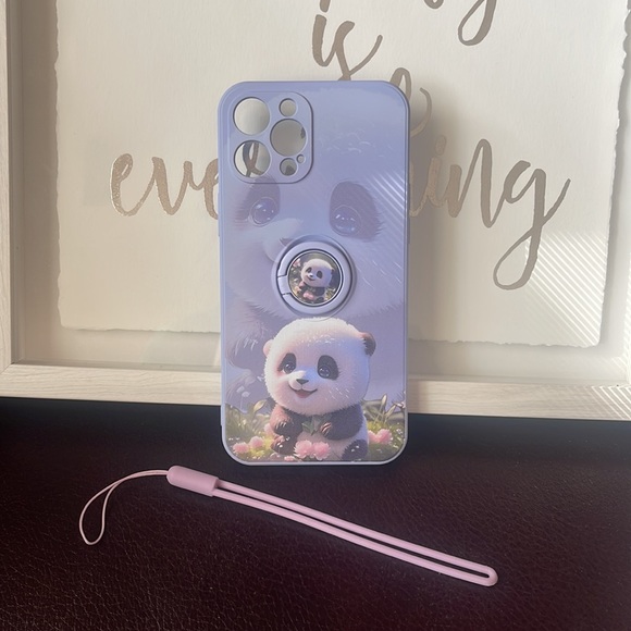 Brand new IPHONE 12 and 15 pro max panda case in purple blue - Picture 7 of 10